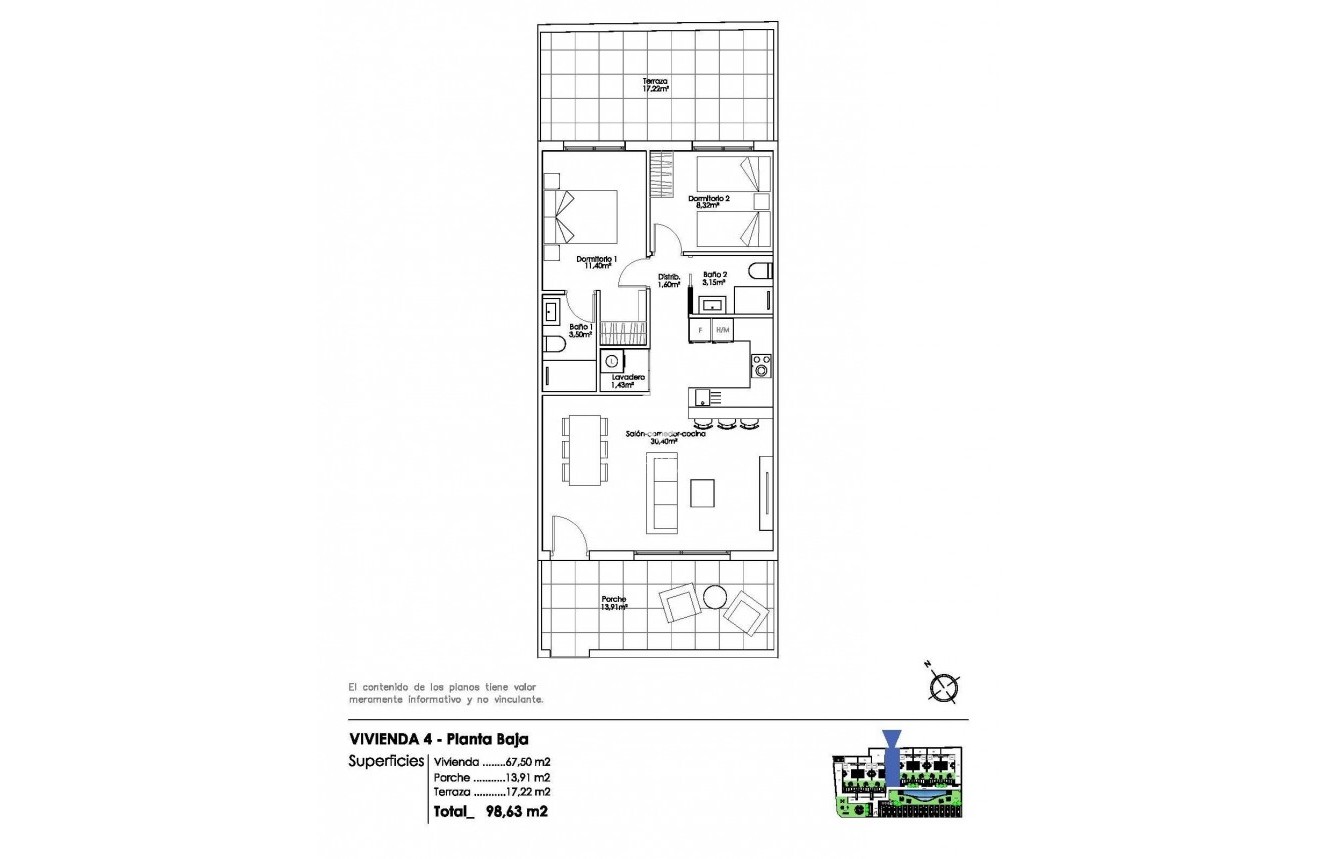 Nieuwbouw Woningen - Bungalow -
Pilar de la Horadada - Parque Ramon eugenio Escudero