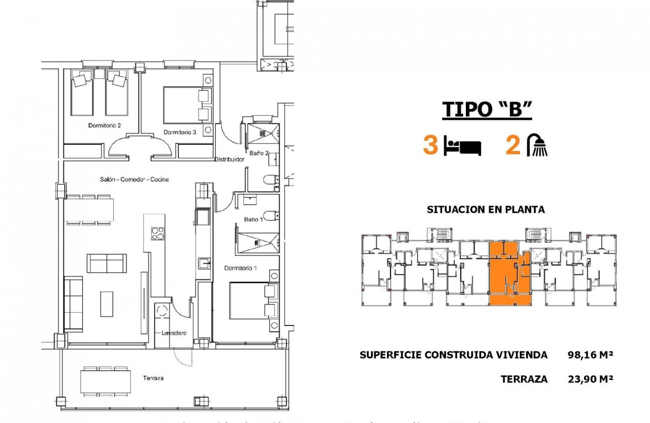 Nieuwbouw Woningen - Appartement / flat -
San Miguel de Salinas - Pueblo