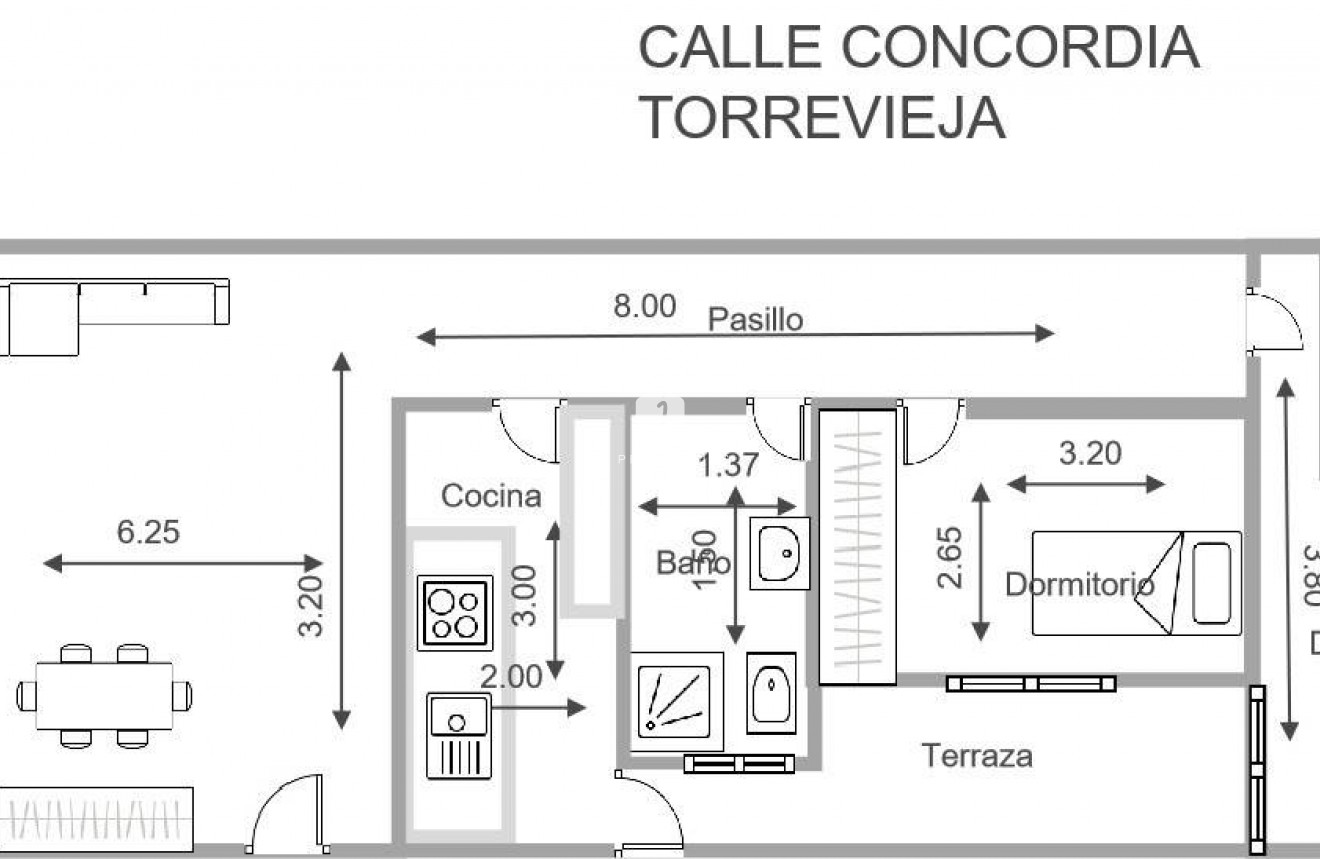 Tweedehands - Appartement / flat -
Torrevieja - Estacion de autobuses