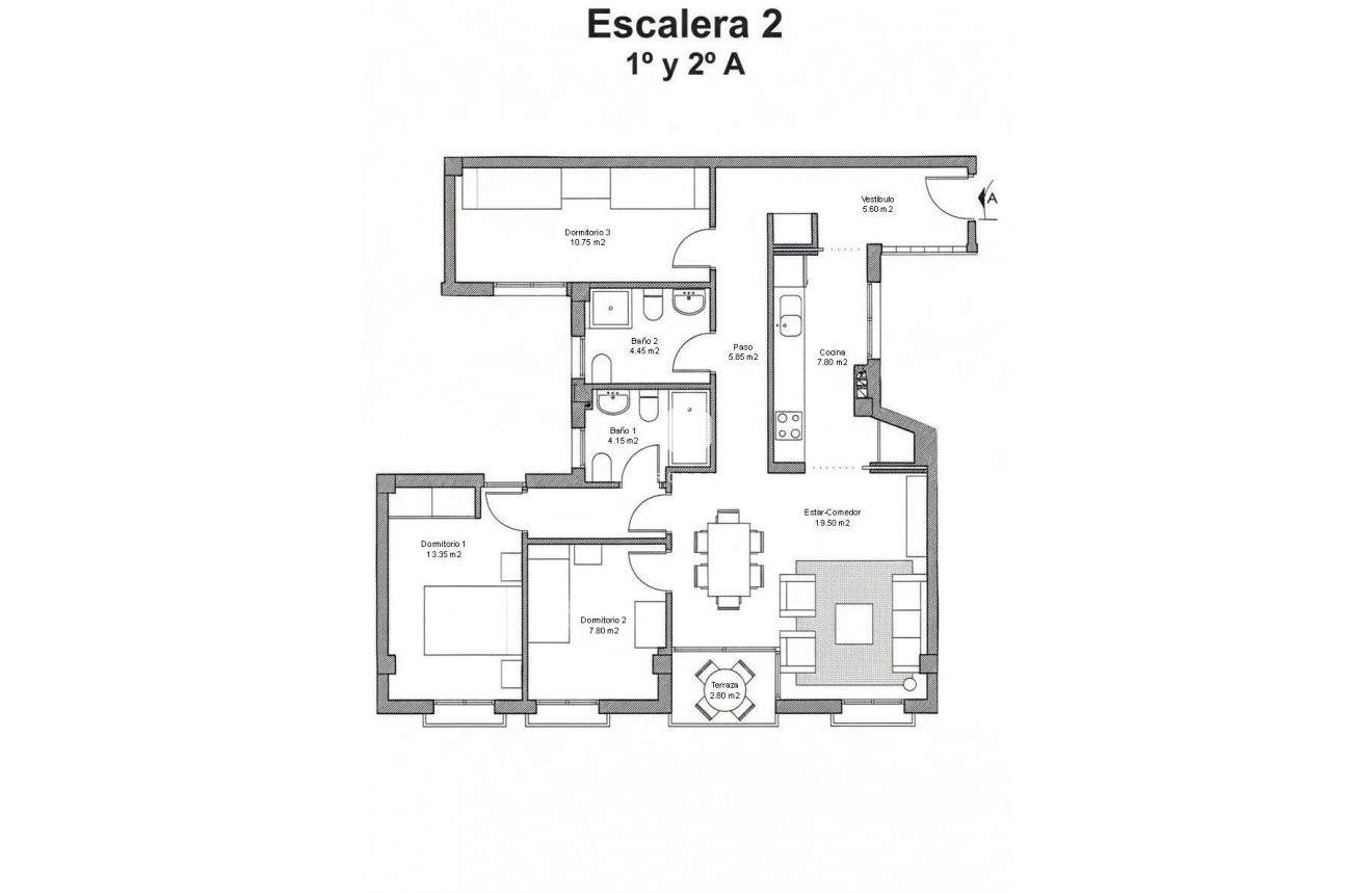 Nowy budynek - Mieszkanie w bloku -
Avileses - pueblo