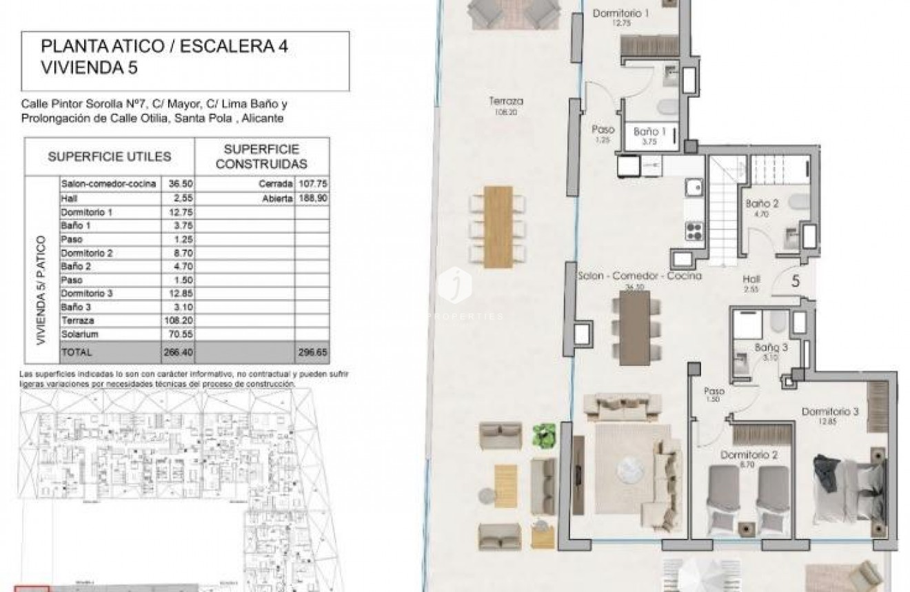 Nieuwbouw Woningen - Penthouse -
Santa Pola - Estacion de autobuses