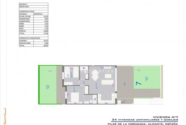 Nieuwbouw Woningen - Bungalow -
Pilar de la Horadada - pueblo