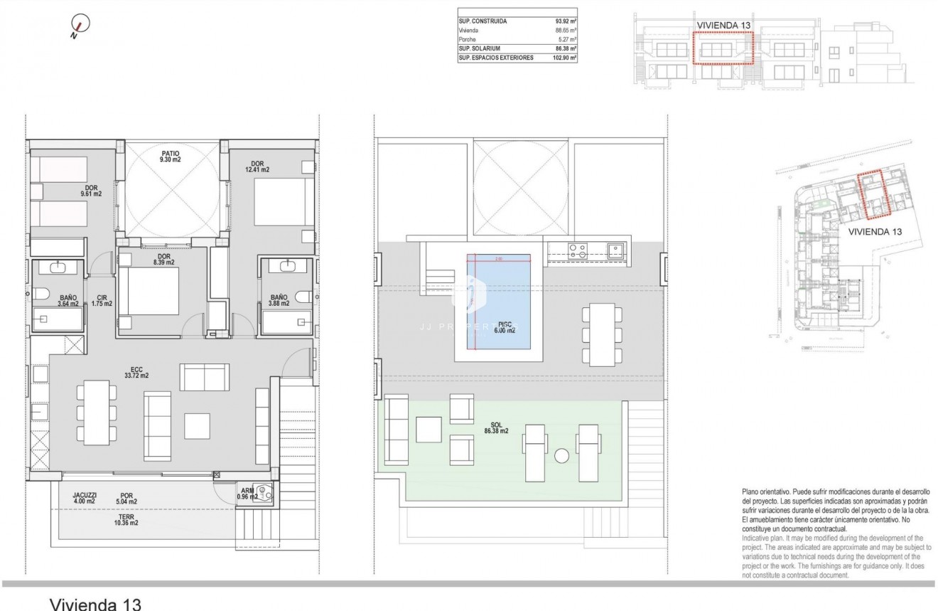 Nowy budynek - Bungalow -
Pilar de la Horadada - pueblo