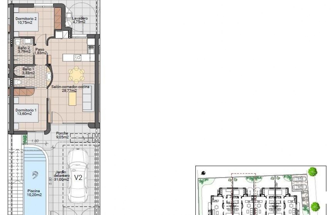 Nieuwbouw Woningen - Bungalow -
Pilar de la Horadada - pueblo