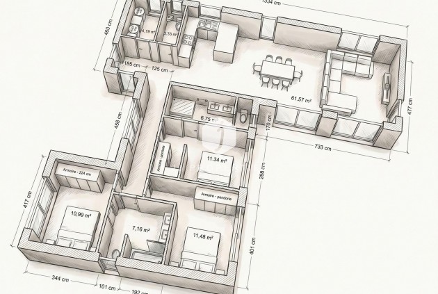Nowy budynek - Villa -
Aspe - urbanizaciones